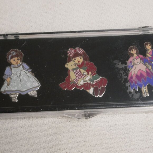 Marie Osmond 2001 Collectible Dolls Enamel Pin Set of 3 beautiful pins NIB VTG - Picture 3 of 5
